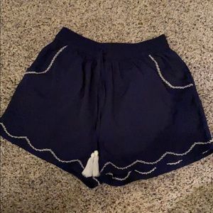 Navy blue flowy shorts